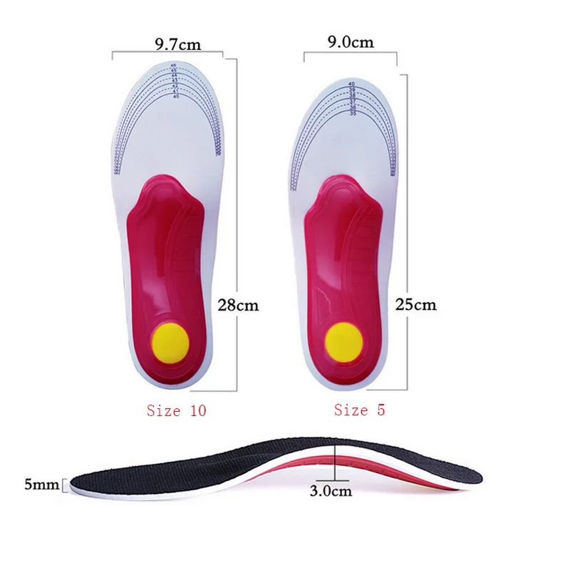 7696 Insoles Size 35-46 EVA Flatfoot Orthotic Arch Support Insole To Ease Pressure of Air Movement Damping Insole for Shoes