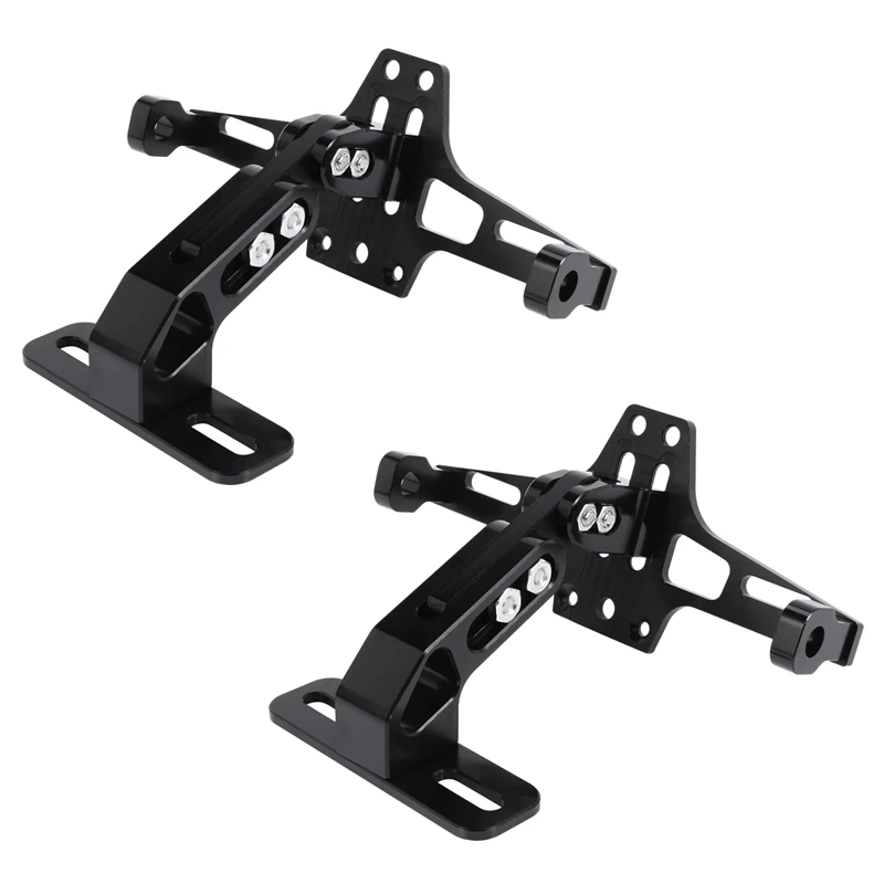 

2X Cnc Frame Motorcycle License Number Plate Holder Bracket With Led Light Adjustable For Yamaha Bws R25 R3 Mt03 Msx