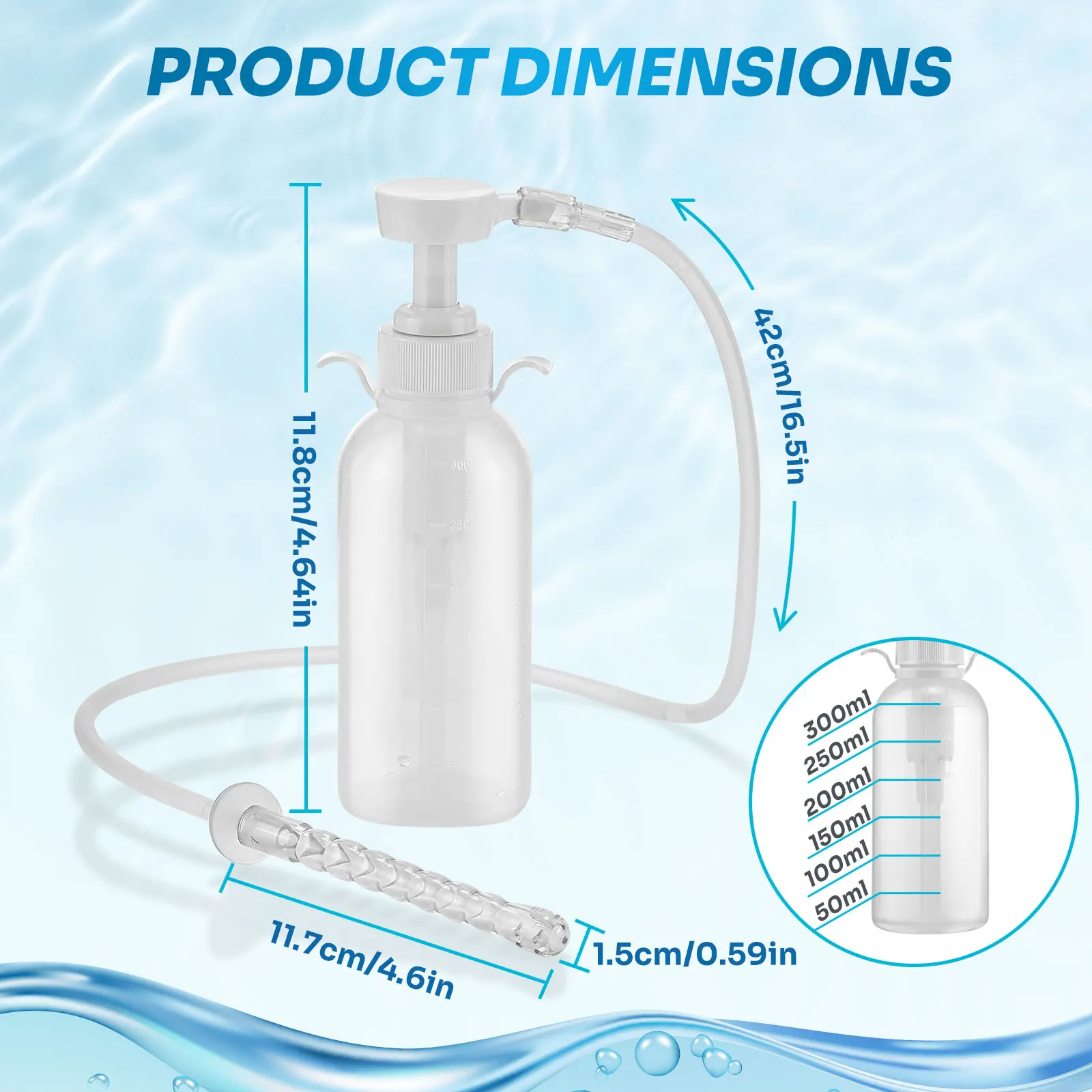 Reusable Plastic Enema Kit for Anal Vaginal Cleaning
