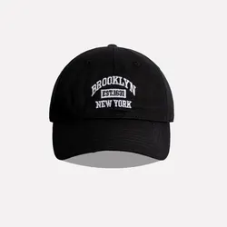 Embroidered Letter Baseball Cap - Unisex Spring/Summer Outdoor Snapback Hat - Adult (A- Black)