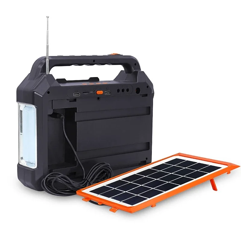 Portable Outdoor Solar Light Lighting Power Generation System Solar Panel Light Speaker Multi-function Supply with 3pcs Bulbs