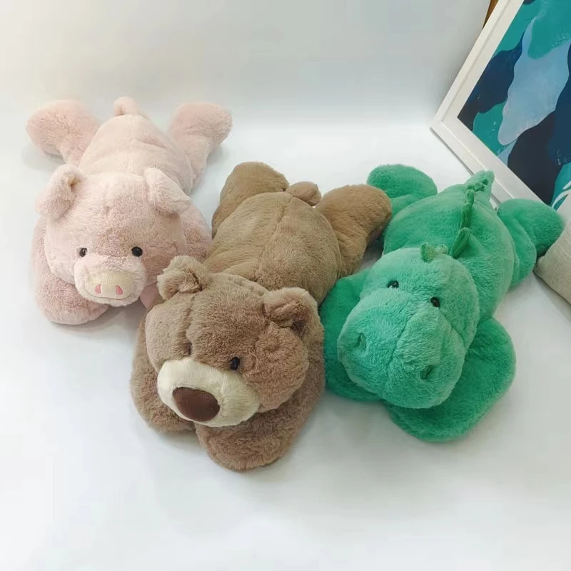 

Kawaii Crocodile Stuffed Toy Pillow Dinosaur Rabbitt Polar Bear Plush Toy Doll Soft Black Bear Plushies Cushion Home Decor Gifts