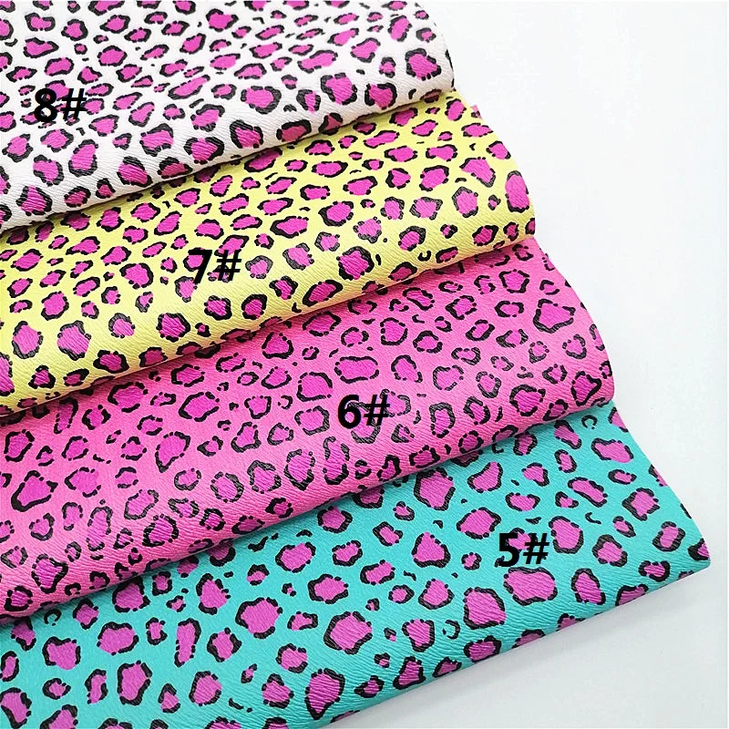 Description Picture 3 of itemLeopard Custom Synthetic Leather Sheets Smooth Fabric Sheets Faux Leather For Bags Shoes Bows DIY Craft Sheets Mini Rolls W052
