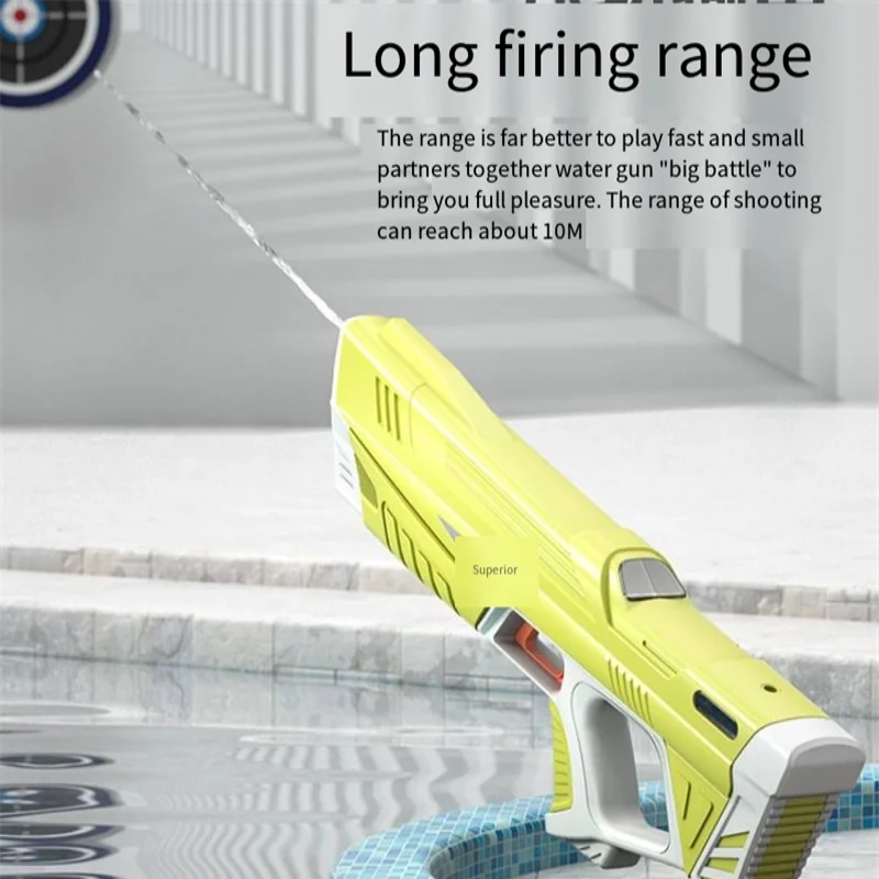 43cm Full Electric Automatic Water Storage Gun Toys Portable Children Summer Beach Outdoor Fight Fantasy Toys for Boys Kids Game 2