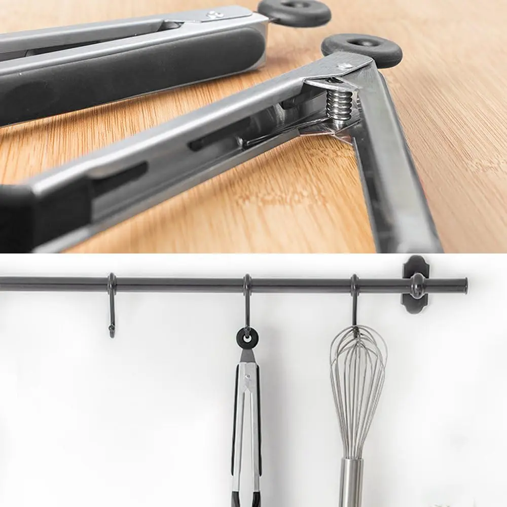 2-piece set of food tongs stainless steel tongs silicone non-stick non-slip BBQ salad cooking bread tools kitchen accessor