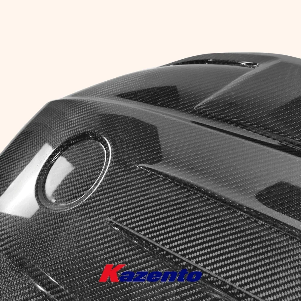 Carbon Fiber KZ Style Hood Bonnet Engine Trim Cover Plate For TOYOTA Supra A90 -