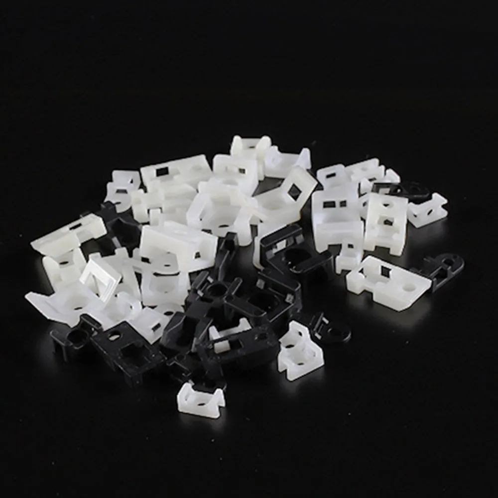 Cable Organizer Saddle Cable tie mount Wire base holder Fixing Clamp Screw Hole mounter HC-1 HC-2 management mounts
