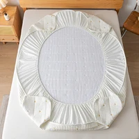 Embroidered Waterproof Mattress Pad Protector Skin-Friendly Durable Fitted Sheet Bed Cover Quilted Mat Cover 150/160/180/200/220 5