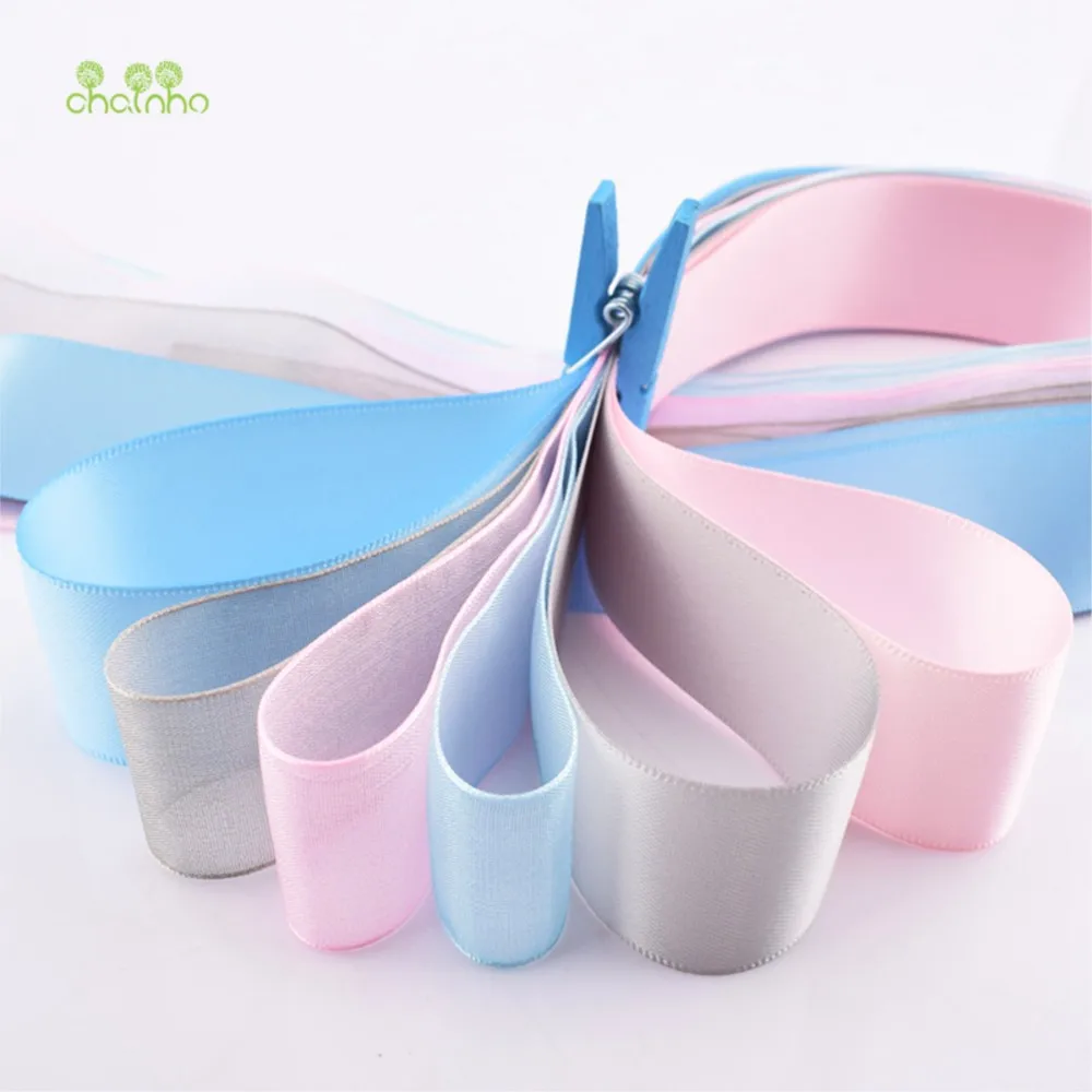 Chainho,Blue Ribbon Set,DIY Handmade Hair Ornament Material,Gif & Crafts Packing Accessory,Mix 25 Designs,1 Yard Per Piece,RB35