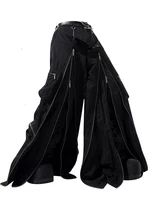 Mauroicardi printemps automne Cool noir Baggy jambe large Techwear pantalon pour hommes avec de nombreuses fermetures éclair vêtements de créateur de luxe Streetwear 2