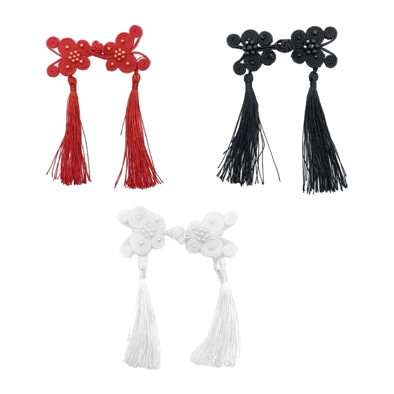 

Stylish Chinese Cheongsam Buckle with Tassels for Clothing and Bag Accessories