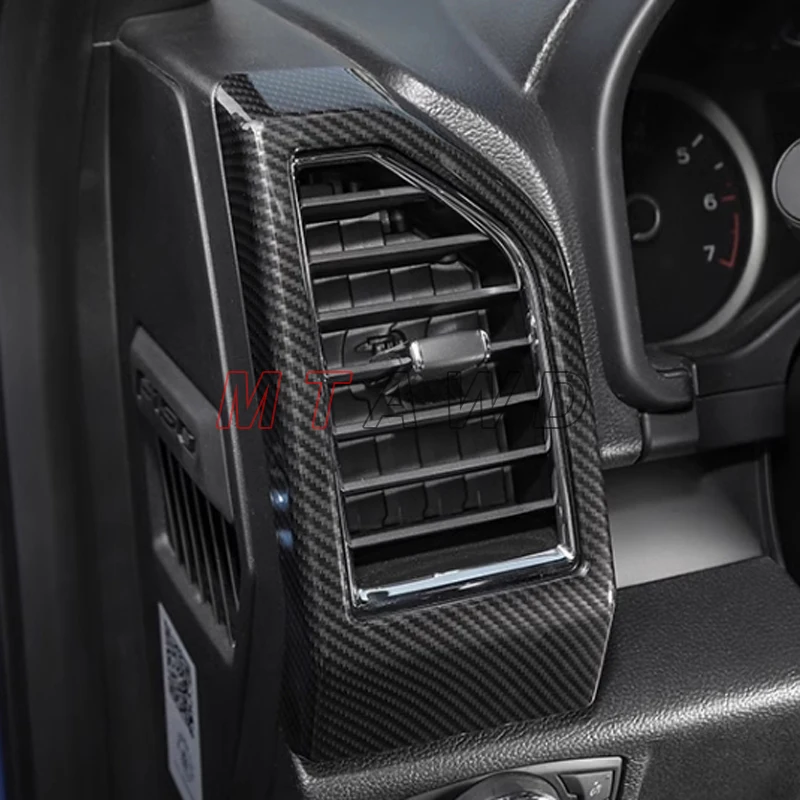 

Аксессуар для Ford F-150 Raptor 2017-2020, углеродный АБС-пластик, передняя панель, боковой кондиционер, крышка для вентиляционного отверстия переменного тока, протектор, Стайлинг