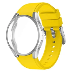 Protective Soft TPU Case and Bracelet Strap Set - Watch 6 Classic 47mm (Yellow S)