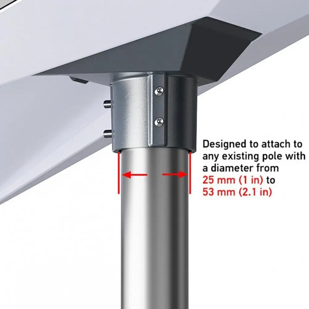 Pipe Adapter Aluminum Roof Mounting Stand Fixed Connector For Starlink Gen 3 Standard Dish Mount Plate