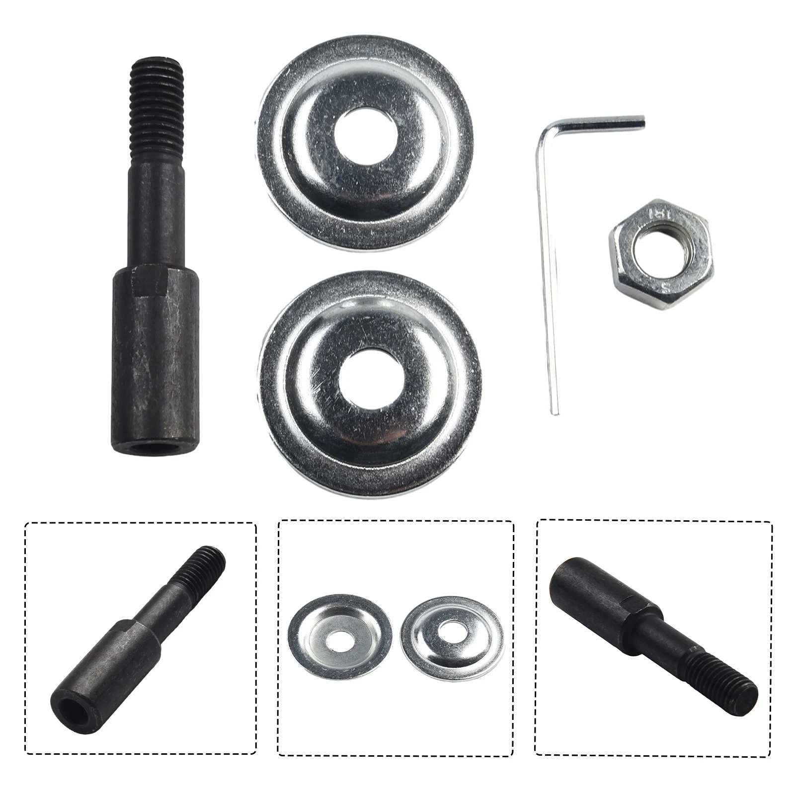 

8x12x62mm Spindle Adapter M10 For Grinding Polishing 8mm Shaft Motor Bench Grinder July Wholesale DropShip Power Tool