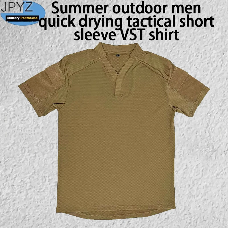 Summer Men's Quick Drying Short Sleeve T-Shirt Outdoor Army Fan Tactical CAG Breathable Ice Cool T-Shirt