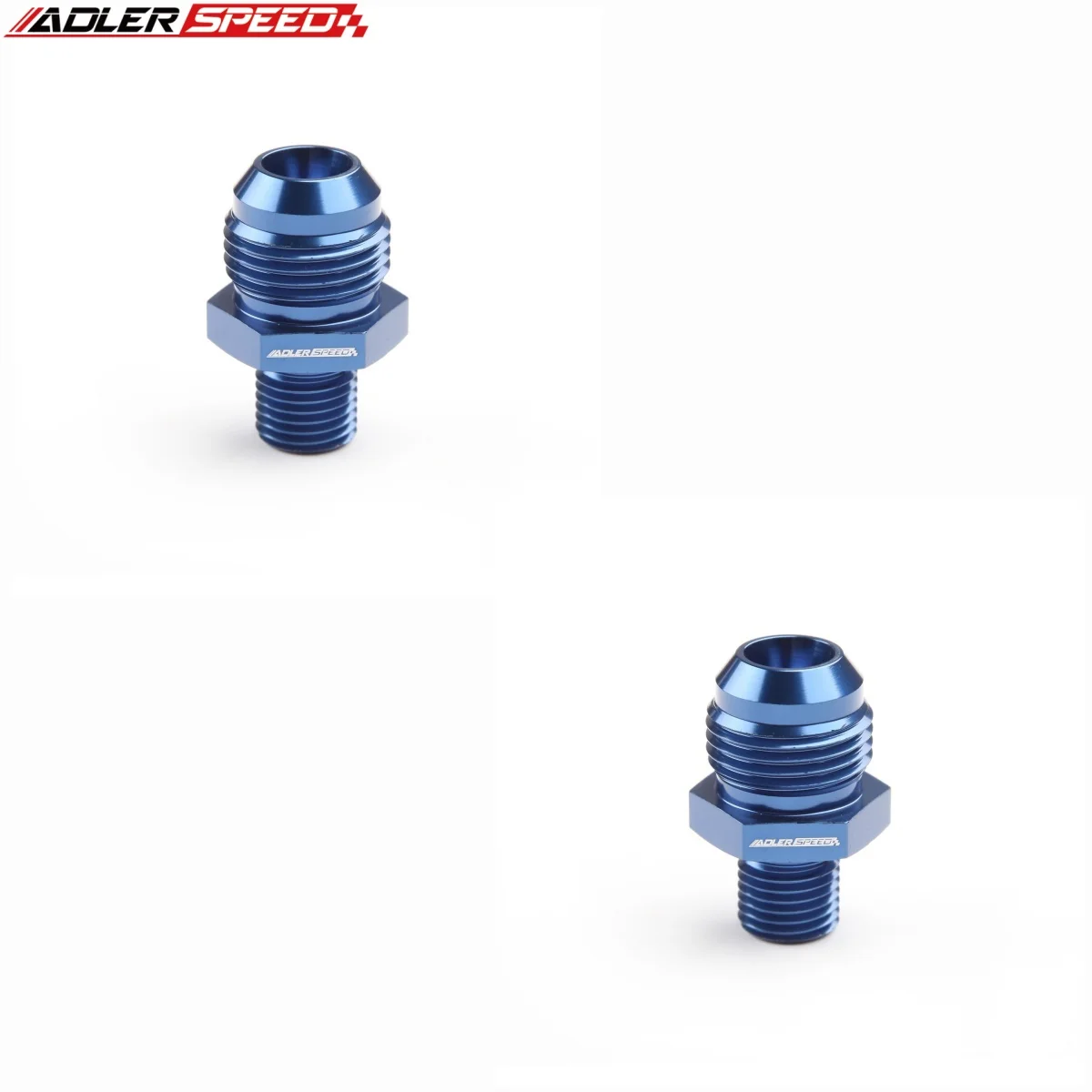 2PCS 블루/블랙 알루미늄 10AN -10AN 남성 플레어 M16x1.5 미터법 스트레이트 피팅 어댑터