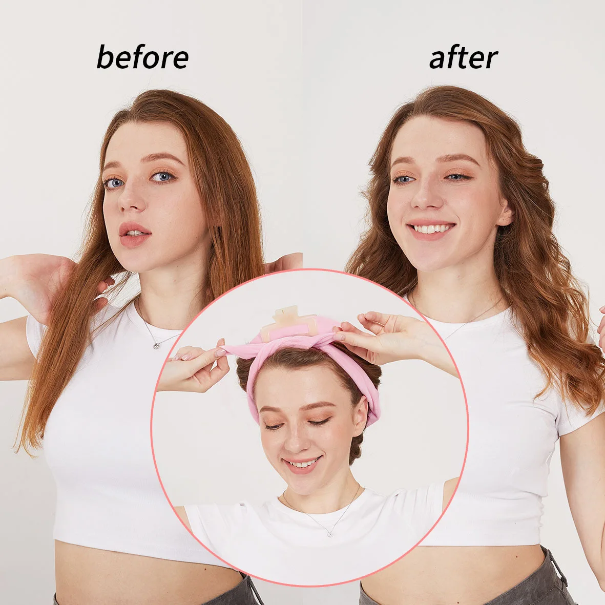 Heatless Curling Rod Headband hair styling tool hair curling tools for Lazy Hair Curlers