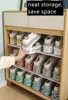 Durable Adjustable Shoe Organizer Footwear Support Slot Space Saving Cabinet Closet Stand Shoes Storage Rack Shoebox 3
