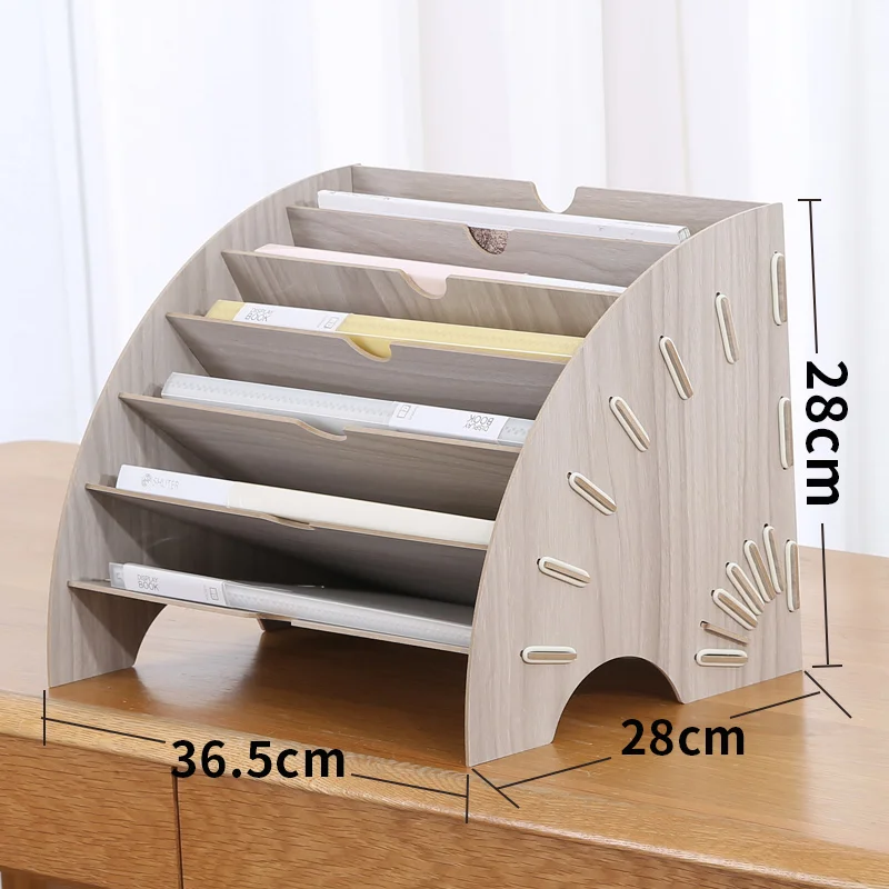 Office Desk Organizer Magzine File Holder Fan-shaped Document Tray Rack A4 Fle Organizer For Desk