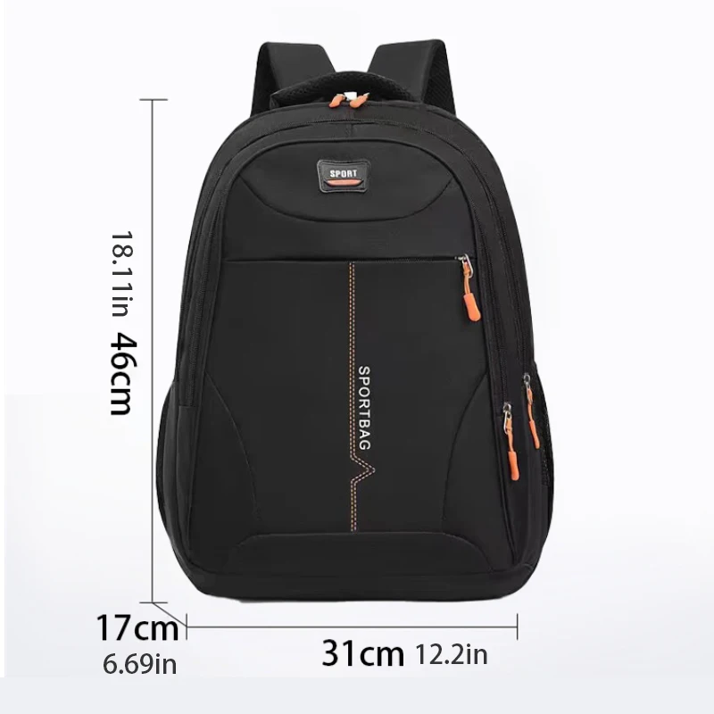 Men's backpack - large capacity, adjustable shoulder straps, multiple compartments, suitable for school, travel, and work, trave