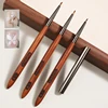 New 1Pc Triangular Brush Nails Art Brush Pen 3D Tips Pattern Phototherapy Acrylic UV Gel DIY Manicure Tools Nail Brushes Salon 1