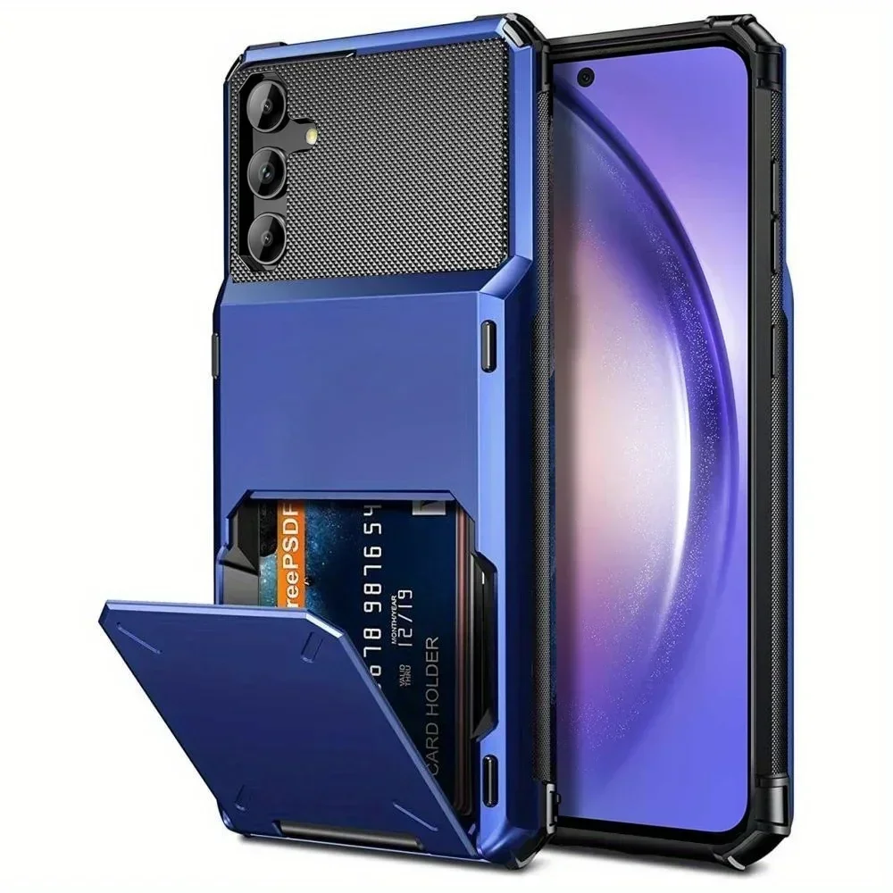 Wallet Phone Case with 5 Card Slots and Pocket Cover