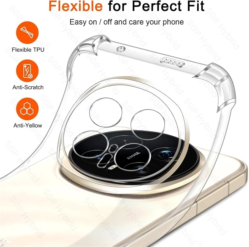 Premium Anti-Yellow Transparent Soft Silicone Shockproof Case