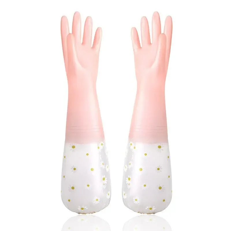 Waterproof Housework Cleaning Gloves Kitchen Cleaning Latex Household Dishwashing Laundry Gloves Wear Resistant Rubber