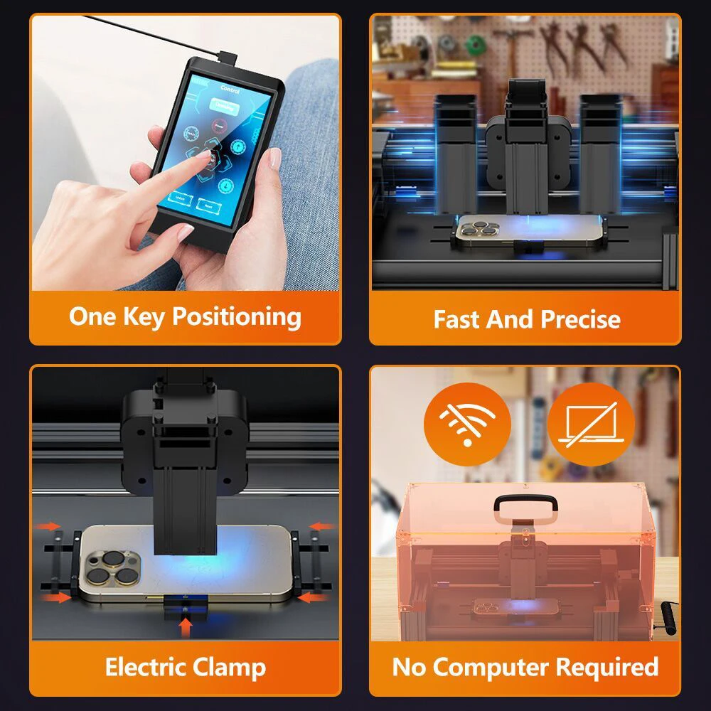 Mobile Phone Back Cover Laser Removal Separating Machine For iPhone X 11 13 14 15 Pro Max Marking Rear Glass Removal Repair Tool