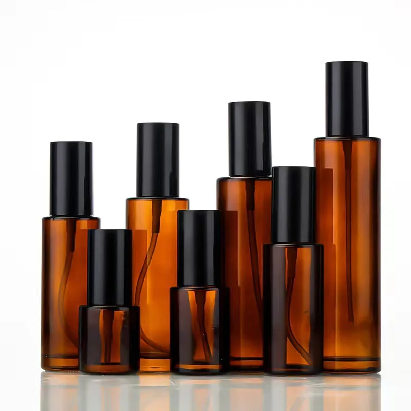 

20/30/40/50/60ML Spray Bottle Beauty Empty Amber Glass Bottles Mist Spray Container Lotion Refillable Travel Bottle