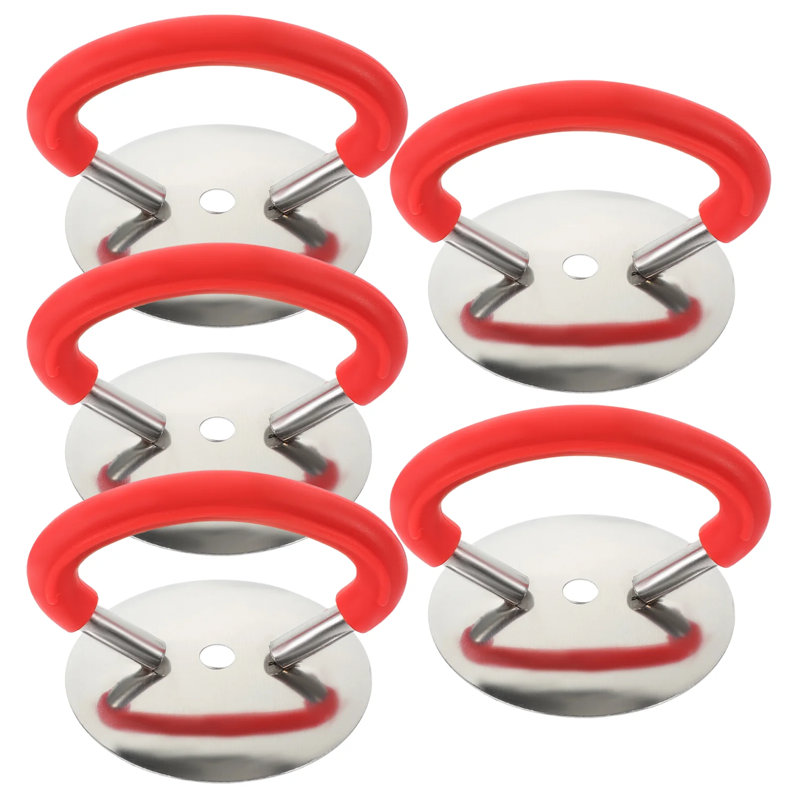 

5 Pcs Stainless Steel Cookware Silicone Lid Handle Pan Knobs Thicken Replaceable Handles Small Pot Household Sturdy