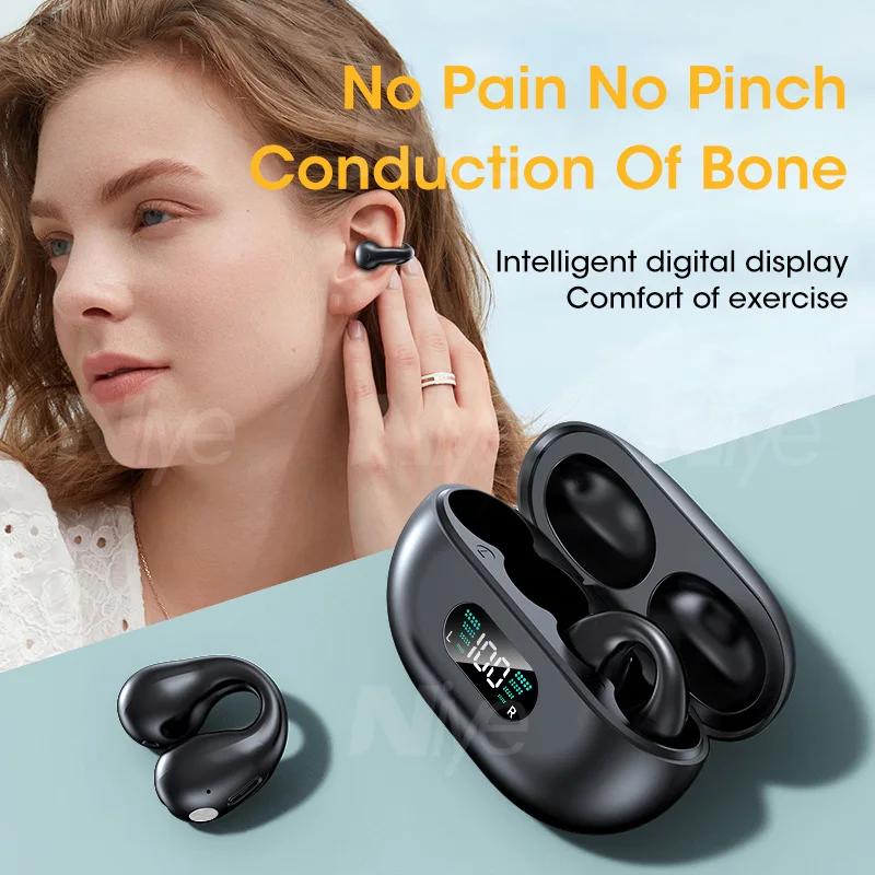 Ambie Sound Earcuffs Ear Bone Conduction Earring Wireless Bluetooth  Headsets Auriculares Headsetss TWS Sport Bluetooth