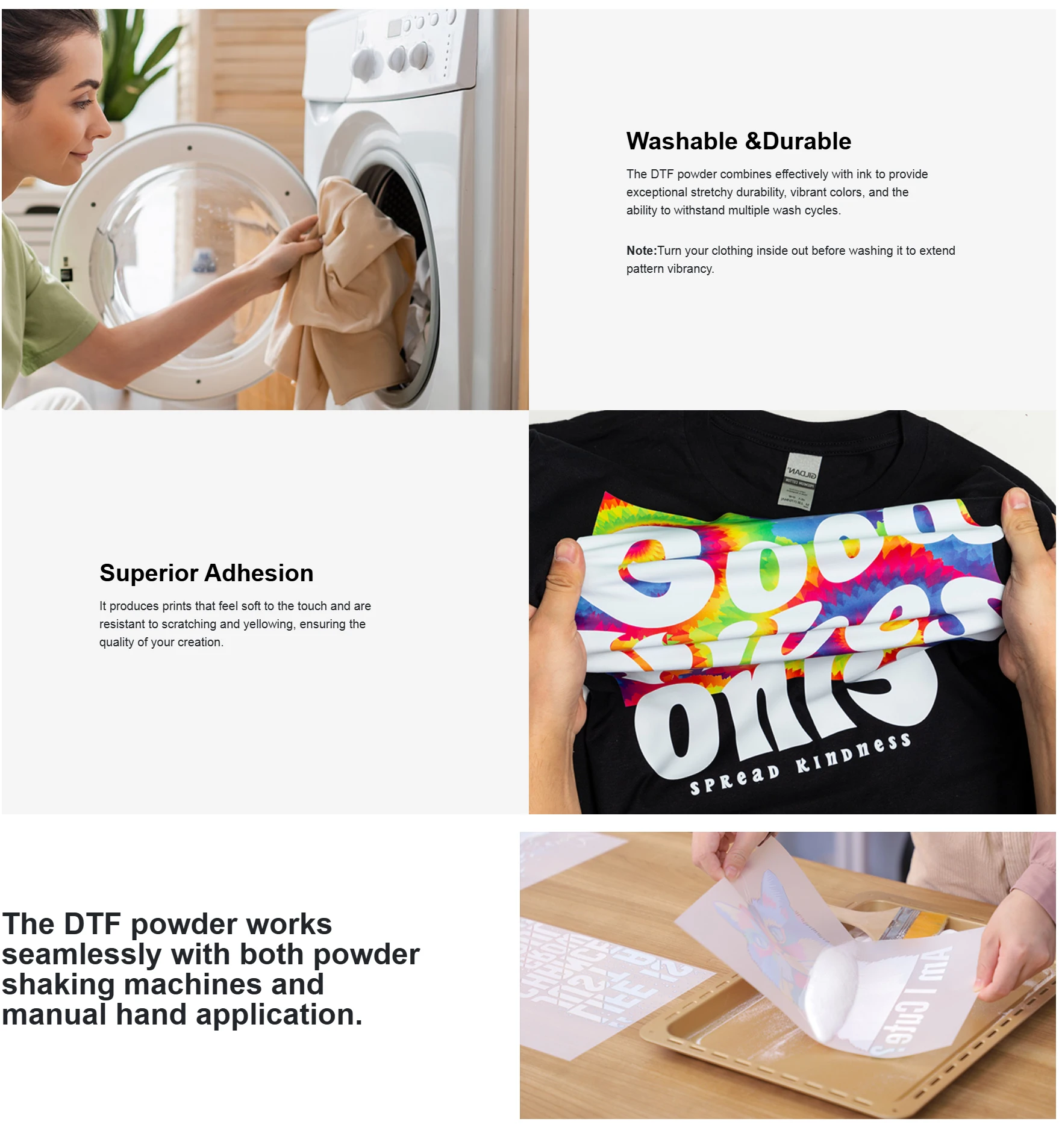 (1개 구매 시 1개 무료) DTF 잉크 인쇄용 DTF 파우더, PET 필름 TPU 핫멜트 접착 파우더