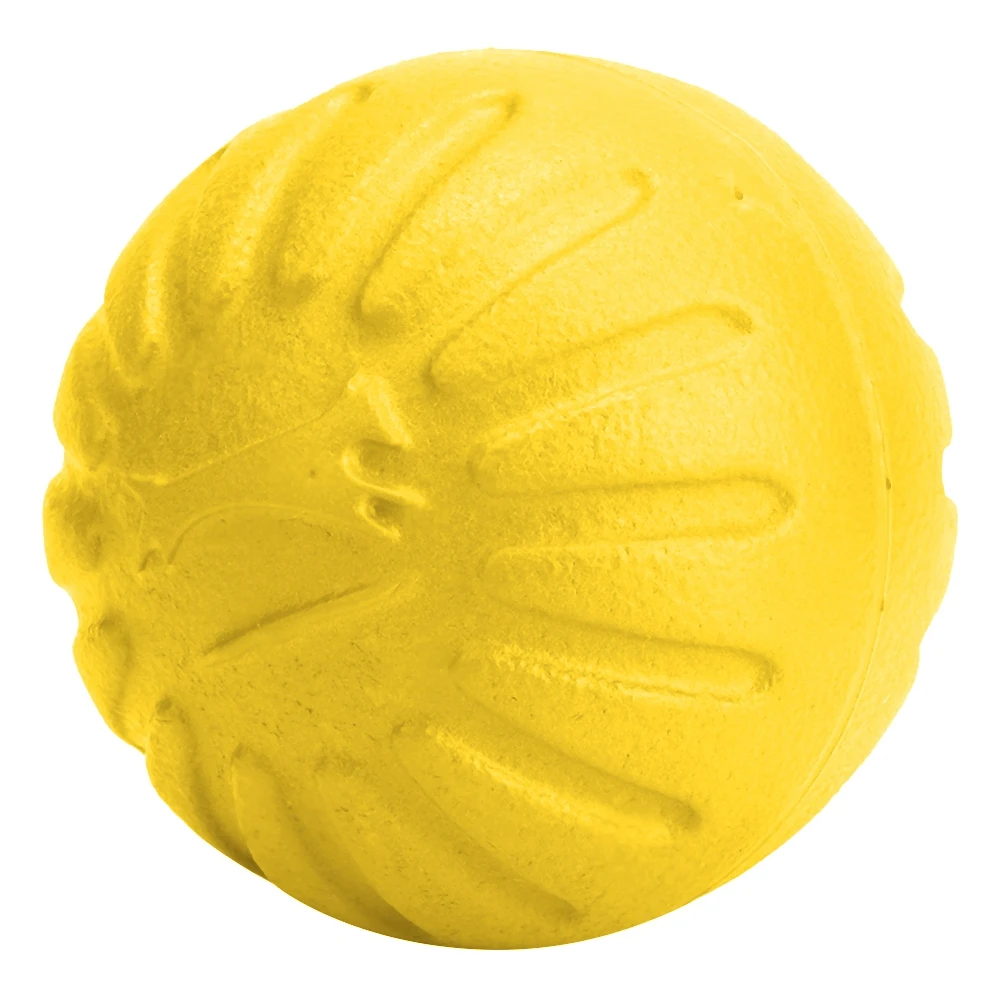 EVA Dog Ball Toy Pet Bite Resistant Chew Toys Pets Interactive Balls(yellow) 3