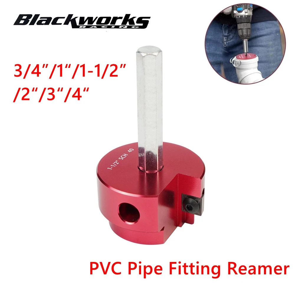 Plastic Pipe Fitting Tool 5Pcs PVC Pipe Reamer Kit - Plastic Pipe Fitting Cleaner For SCH40, ABS & CPVC Pipes Plumbing Reamer Tool