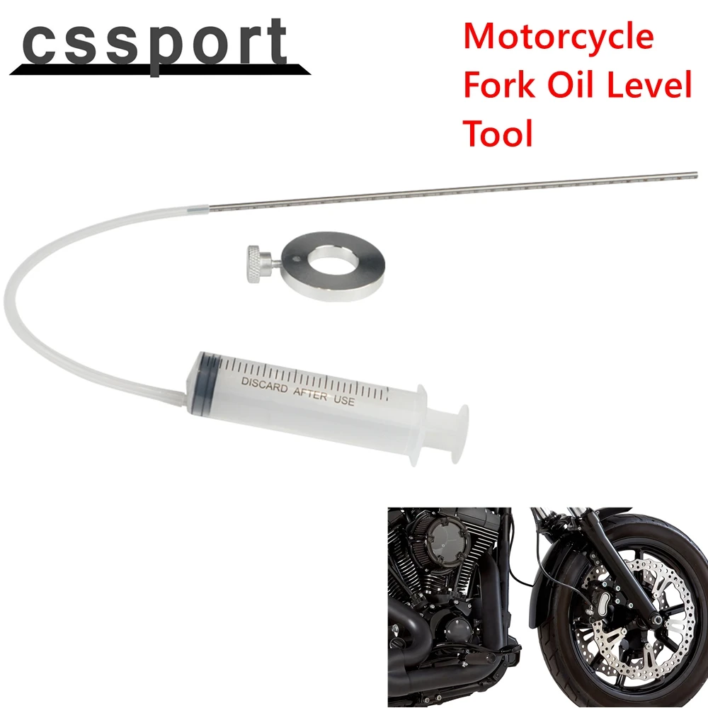 

Motorcycle Universal Fork Oil Level Tool Kit Fork Oil Level Gauge Suspension Oil level Gauge With 60ml Adjustable Syringe