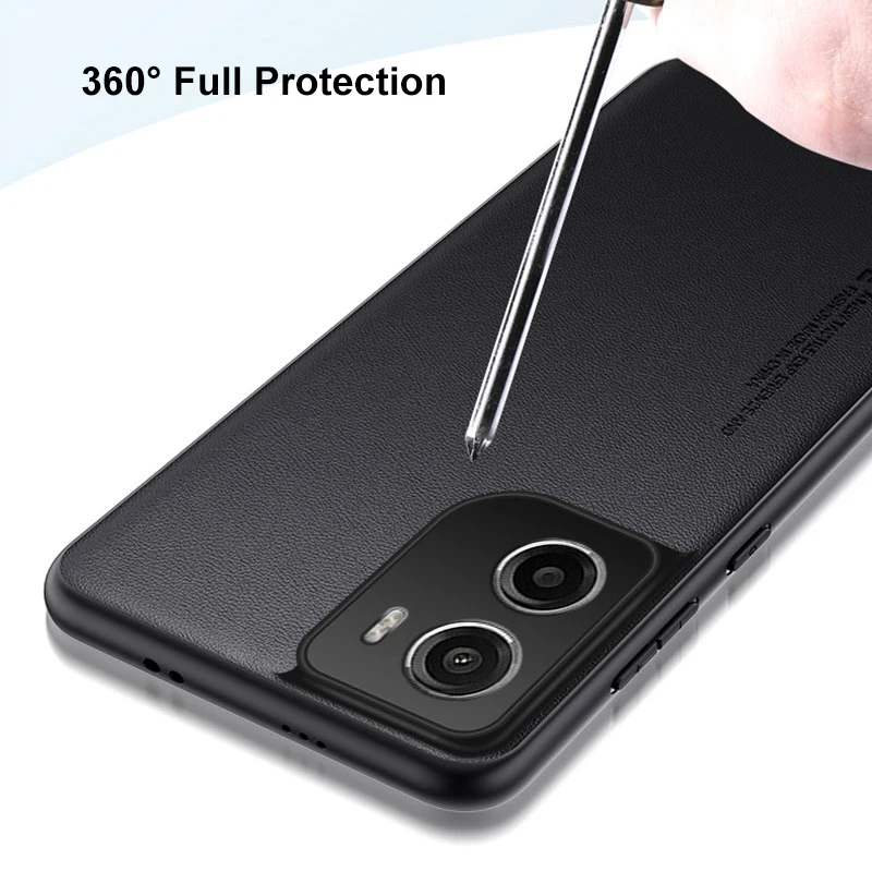 Luxury PU Leather Shockproof Phone Case - Full Protection Back Cover