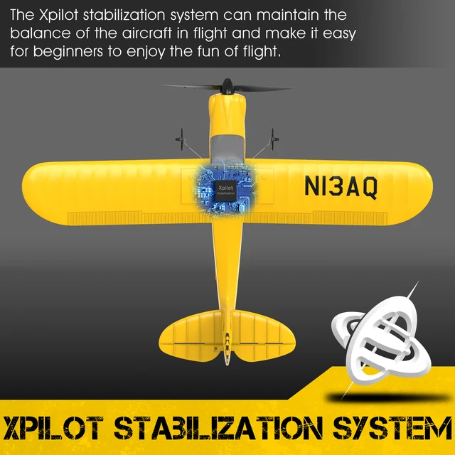 Sport Cub S2 RC Airplane 2.4G 3CH Remote Control Plane 400mm Wingspan Aircrafts with Gyro Stabilizer 76114 EPP Foam Plane RTF 3