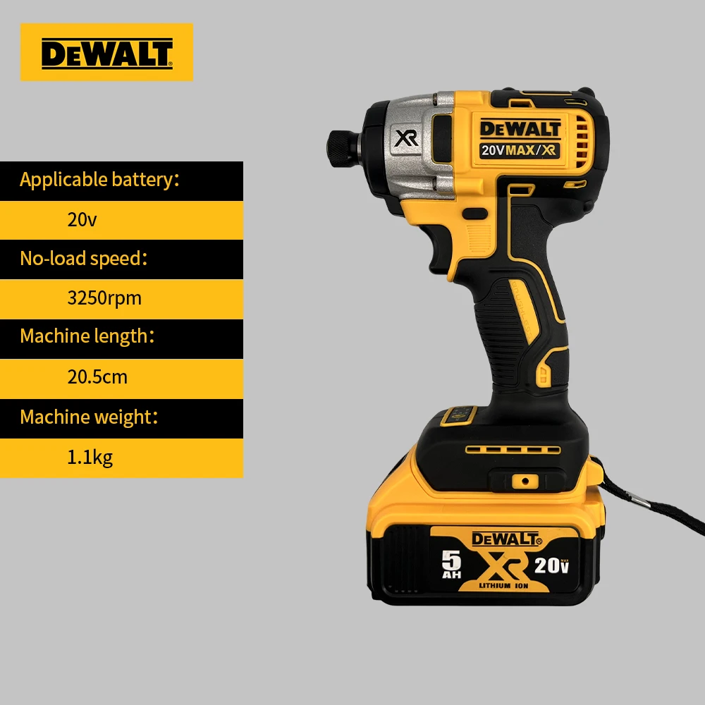 DEWALT DCD887 Electric drill tools Impact driver 20V  Lithium-ion cordless drill Electric screwdriver Brushless motor Power tool 4