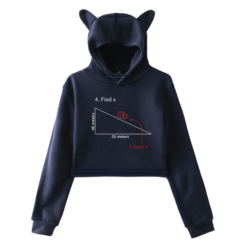 Tom Holland Same Style x Pullover Cat Ears Hoodie Long Sleeve Sweatshirts Female Crop Top 2023 Casual Style Women's Clothes