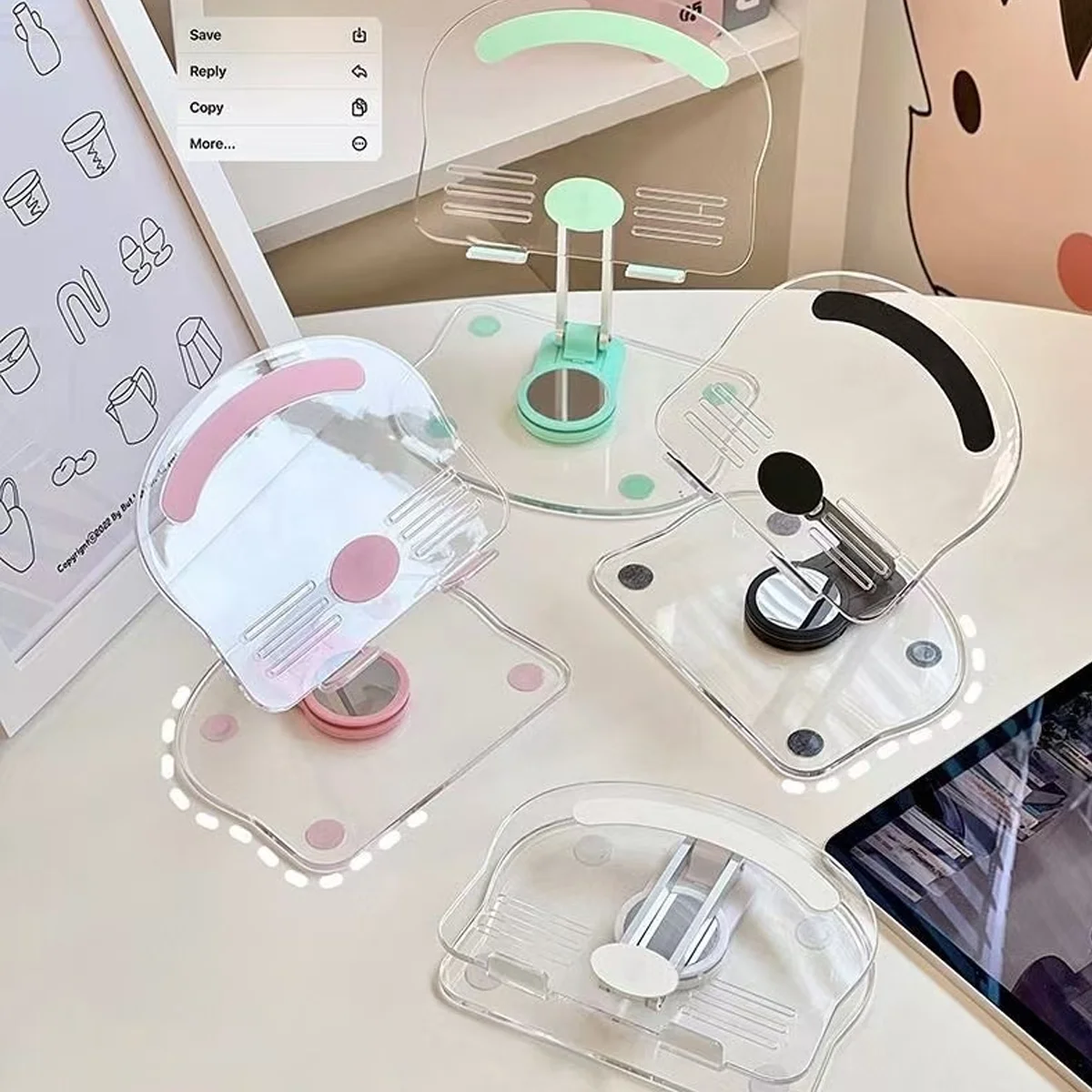 Portable Foldable Stand for Mobile Devices – Compact and Convenient for Home or Travel Use