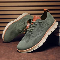 Nouvelles chaussures décontractées pour hommes de grande taille - Chaussures de sport respirantes en maille Fly-Weave, légères et antidérapantes pour hommes 2
