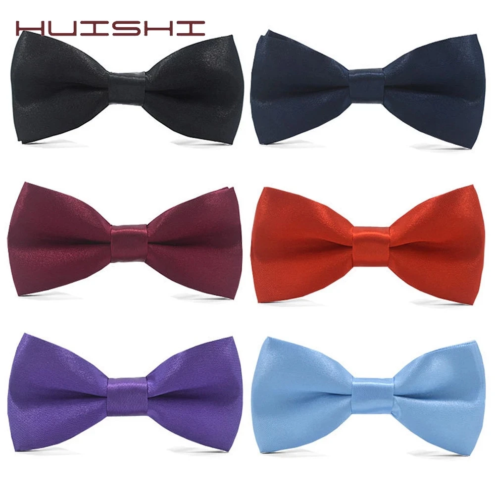 Men's Ties Polyester Bow Tie For Children Solid Color