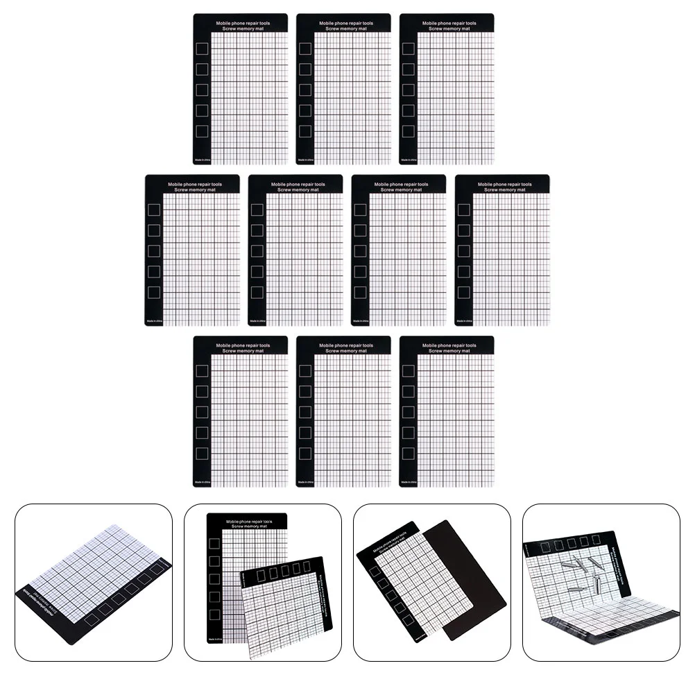 

10PCS Magnetic Screw Memory Mat Phone Disassembly Repair Screw Storage Work Pad