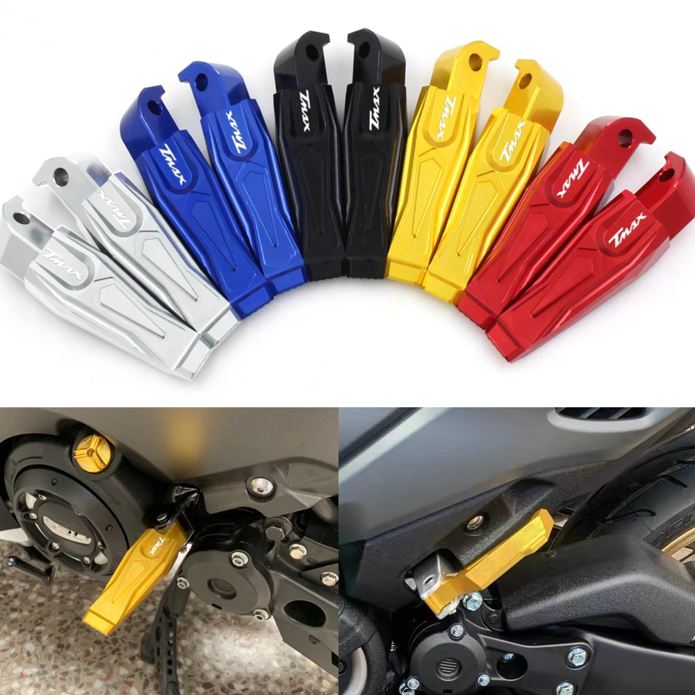 Moto Repose Pieds Pour TMAX 530 2012-2019 TMAX 500 2001-2011 Tmax Tech Max TMAX 560 Moto Passager Arrière Repose-pieds Repose-pieds Pédale Pédales Pieds (Couleur