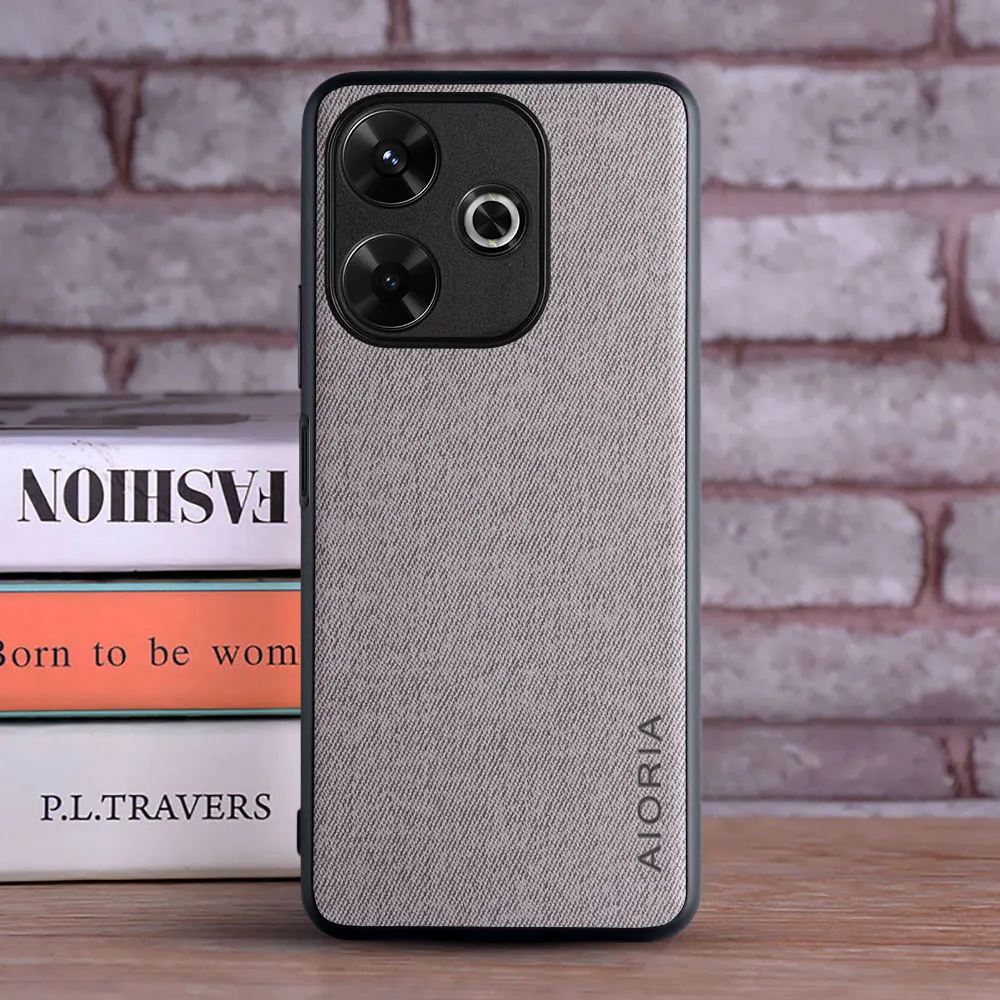 Luxurious Textile Leather Skin Phone Cover - Elegant Case