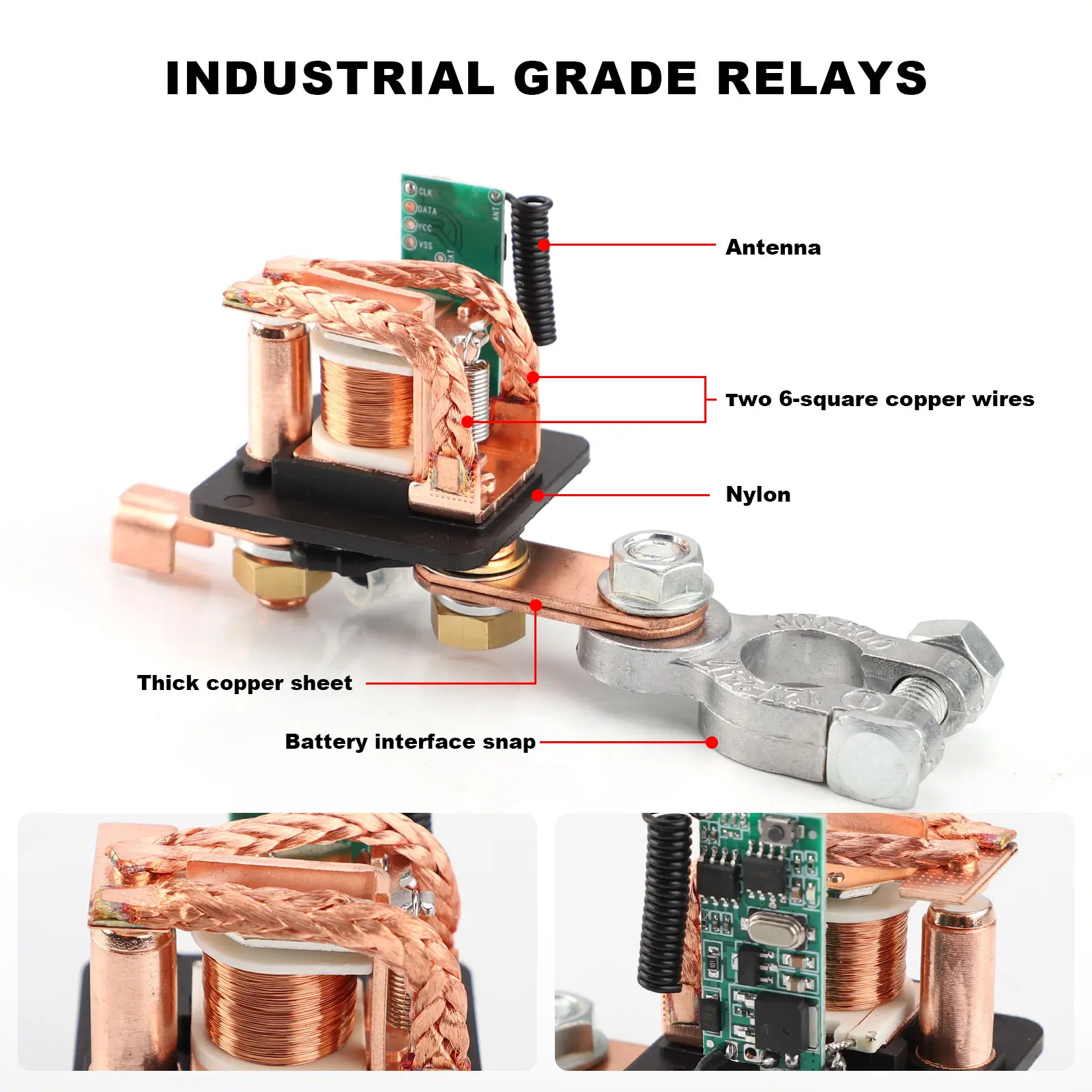 Interrupteur De Déconnexion De Batterie à Distance 12V 200A - Télécommande Sans Fil Avec 1 Clé - Pour Voiture, Camping-Car - 8