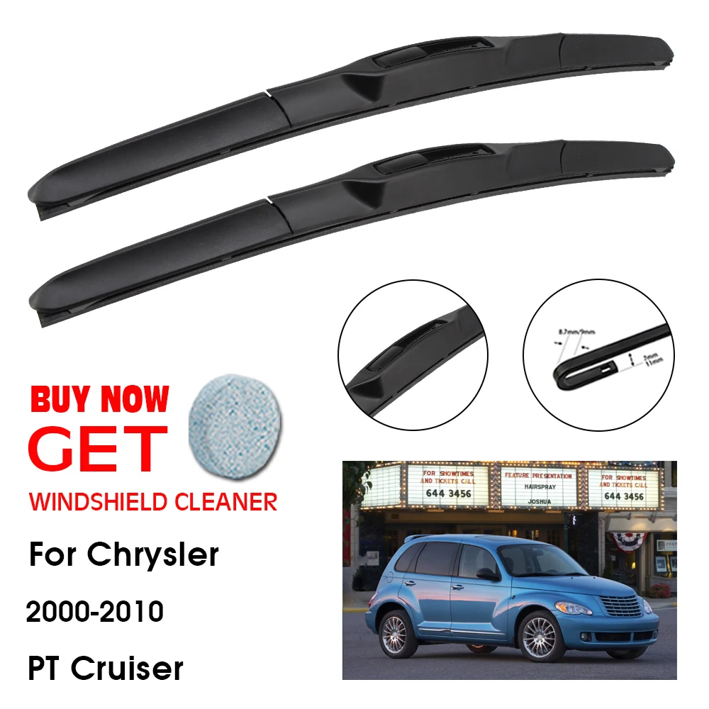 

Car Wiper Blade For Chrysler PT Cruiser 21"+21" 2000-2010 Front Window Washer Windscreen Windshield Wipers Blades Accessories