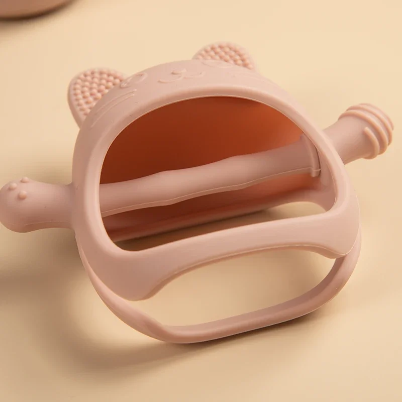 New Born Silicone Glove Teether Toy BPA Free Baby Cat Shape Hand Pacifier for Infant Molar Chewing Nursing Toys Baby Accessories teething toys silicone teething toys baby teething toys silicone teether